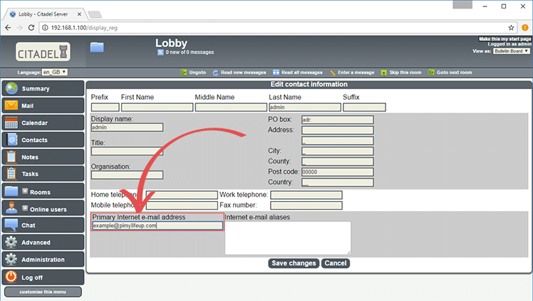update-personal-email-address
